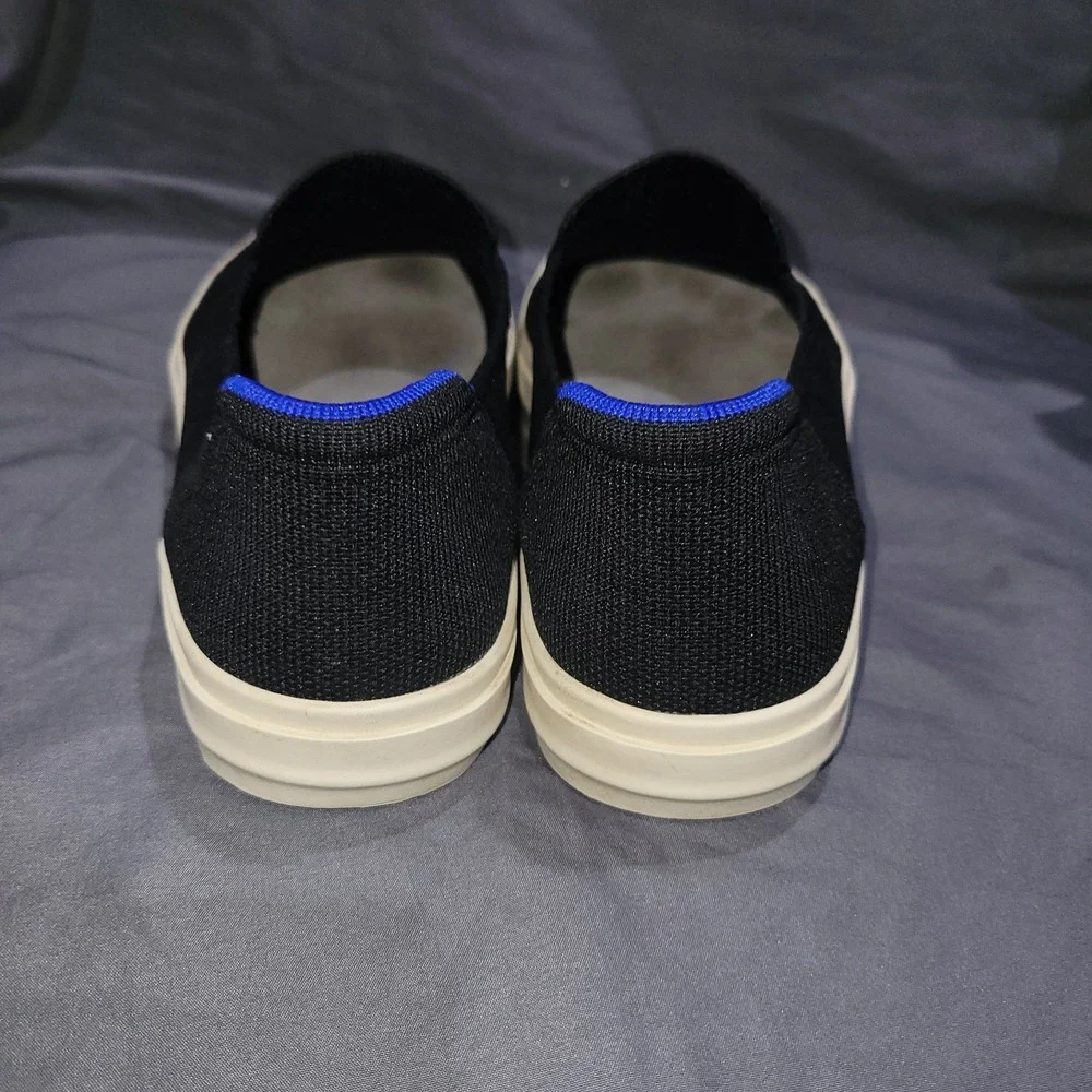 Rothy's Black Knit Slip-On Flats Women's 10 Breathable Casual Rubber Sole Round